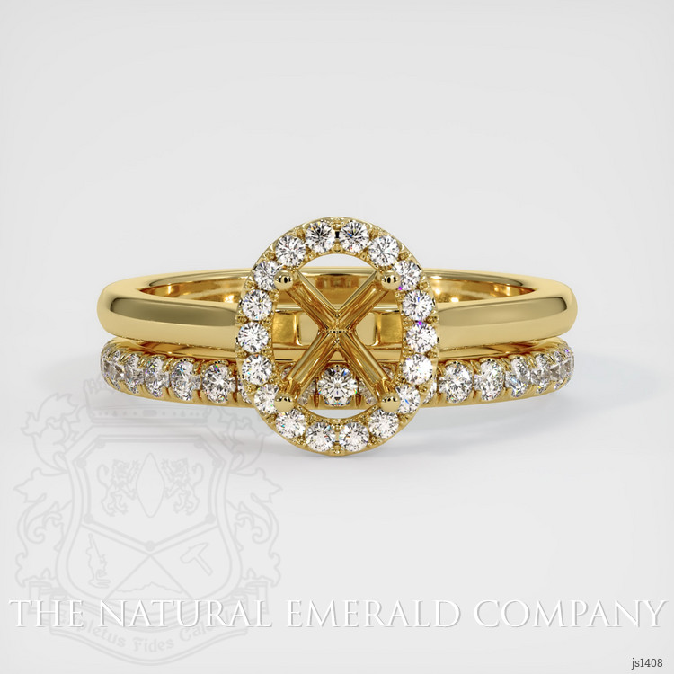 18K Yellow Gold Pave Ring Setting