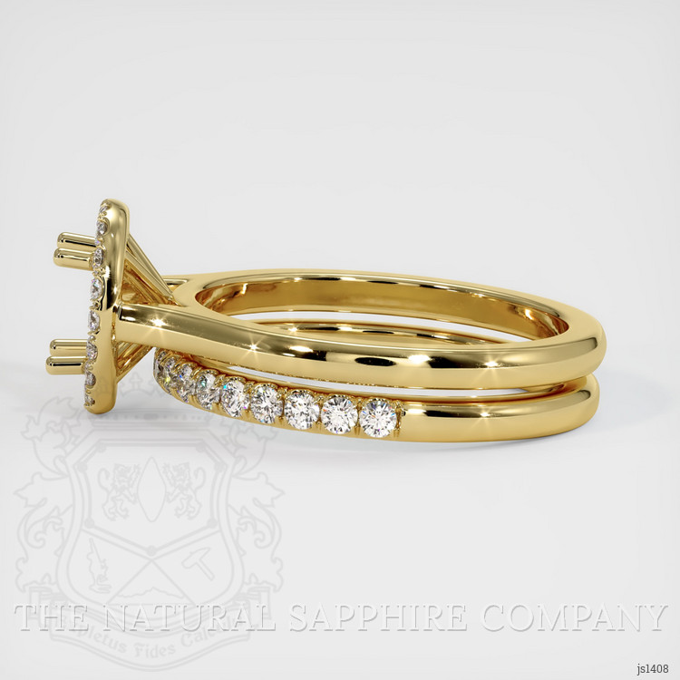 18K Yellow Gold Pave Ring Setting