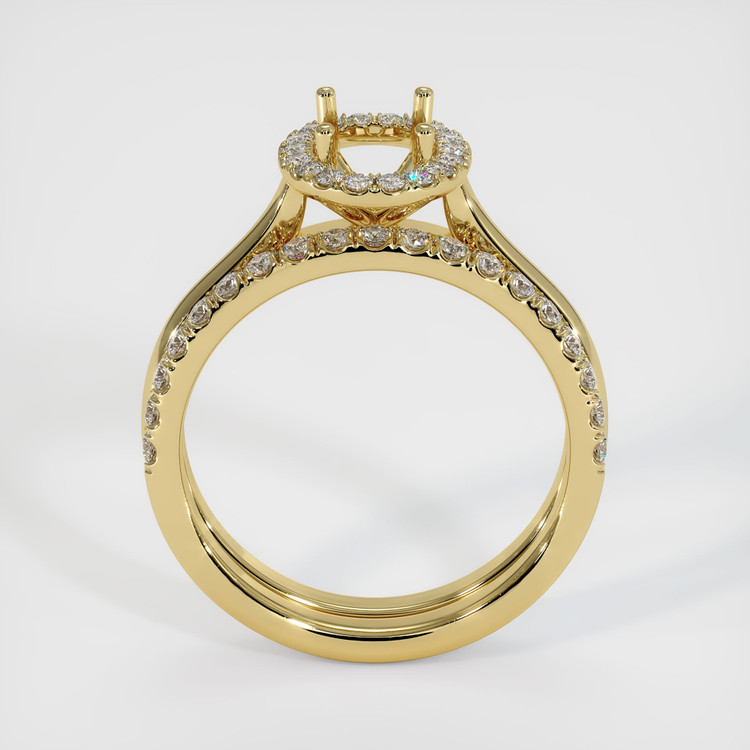18K Yellow Gold Pave Ring Setting
