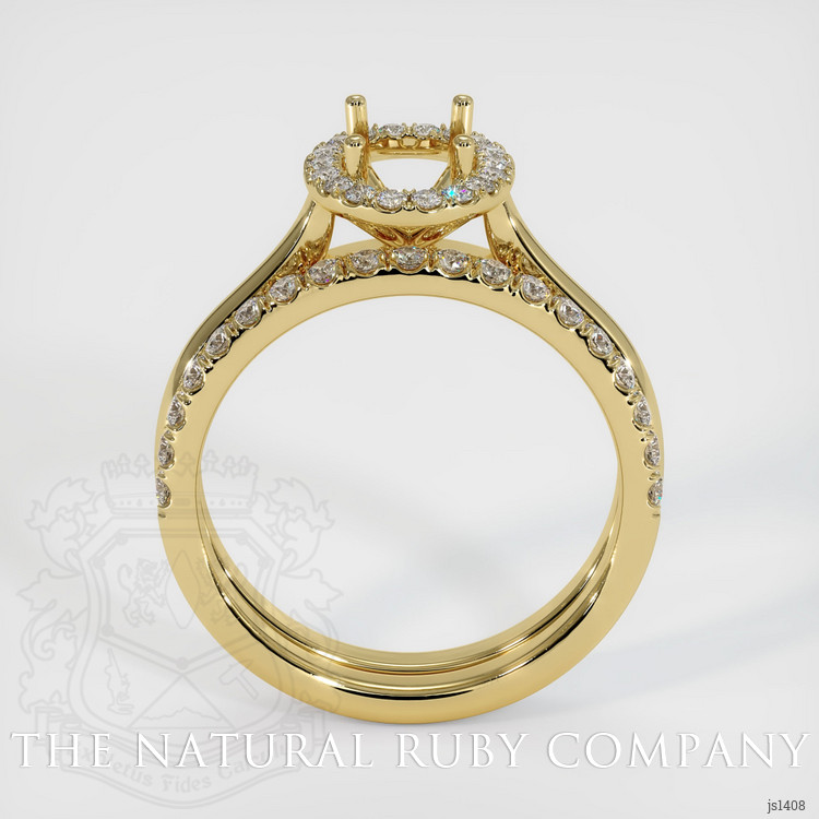 18K Yellow Gold Pave Ring Setting