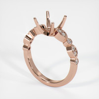 14K Rose Gold Pave Ring Setting Video