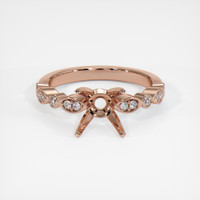 14K Rose Gold Pave Ring Setting Image