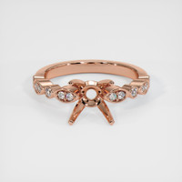 14K Rose Gold Pave Ring Setting Image