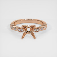18K Rose Gold Pave Ring Setting Image
