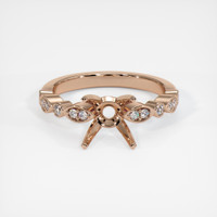 18K Rose Gold Pave Ring Setting Image