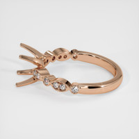 18K Rose Gold Pave Ring Setting Image