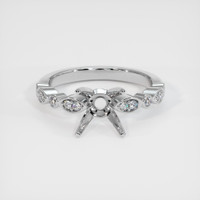 14K White Gold Pave Ring Setting Image