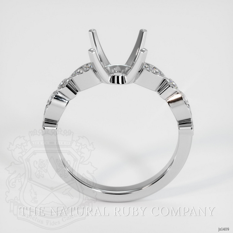 14K White Gold Pave Ring Setting