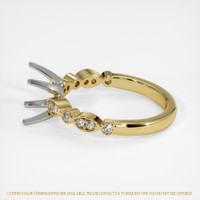 14K White & Yellow Pave Ring Setting Image