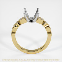 18K White & Yellow Pave Ring Setting Image