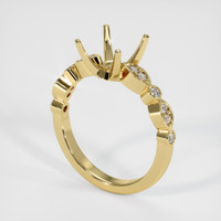 14K Yellow Gold Pave Ring Setting Video