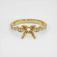 18K Yellow Gold Pave Ring Setting Image