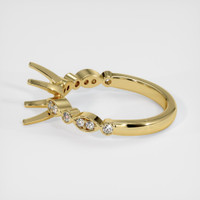 18K Yellow Gold Pave Ring Setting Image
