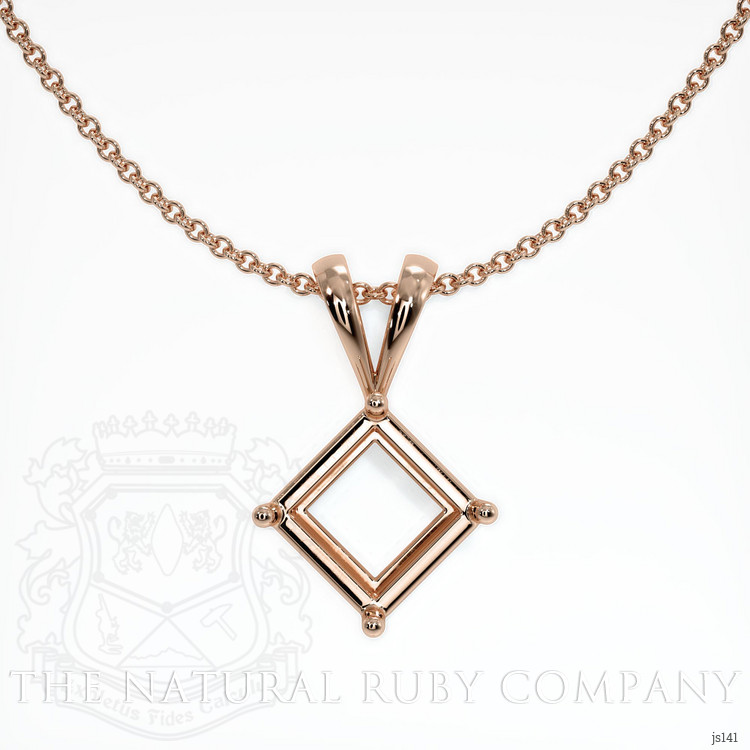 14K Rose Gold Solitaire Pendant Setting