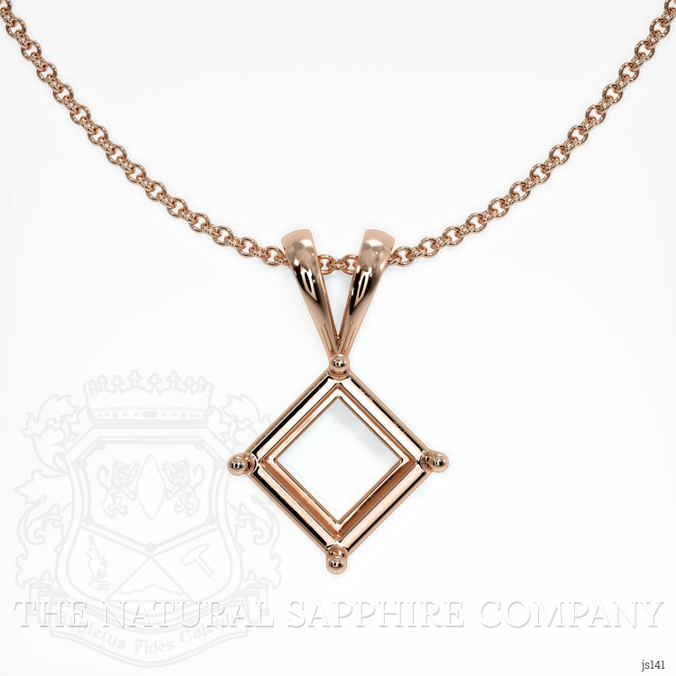 14K Rose Gold Solitaire Pendant Setting