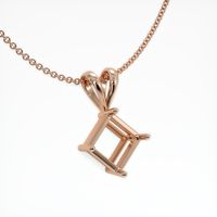 14K Rose Gold Solitaire Pendant Setting Image