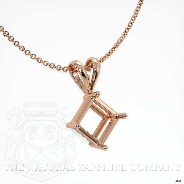 14K Rose Gold Solitaire Pendant Setting