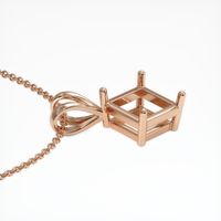 14K Rose Gold Solitaire Pendant Setting Image