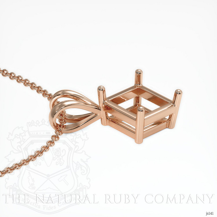 14K Rose Gold Solitaire Pendant Setting