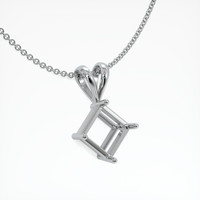10K White Gold Solitaire Pendant Setting Image