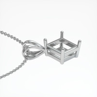 10K White Gold Solitaire Pendant Setting Image