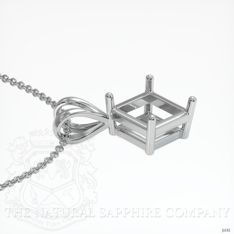 10K White Gold Solitaire Pendant Setting