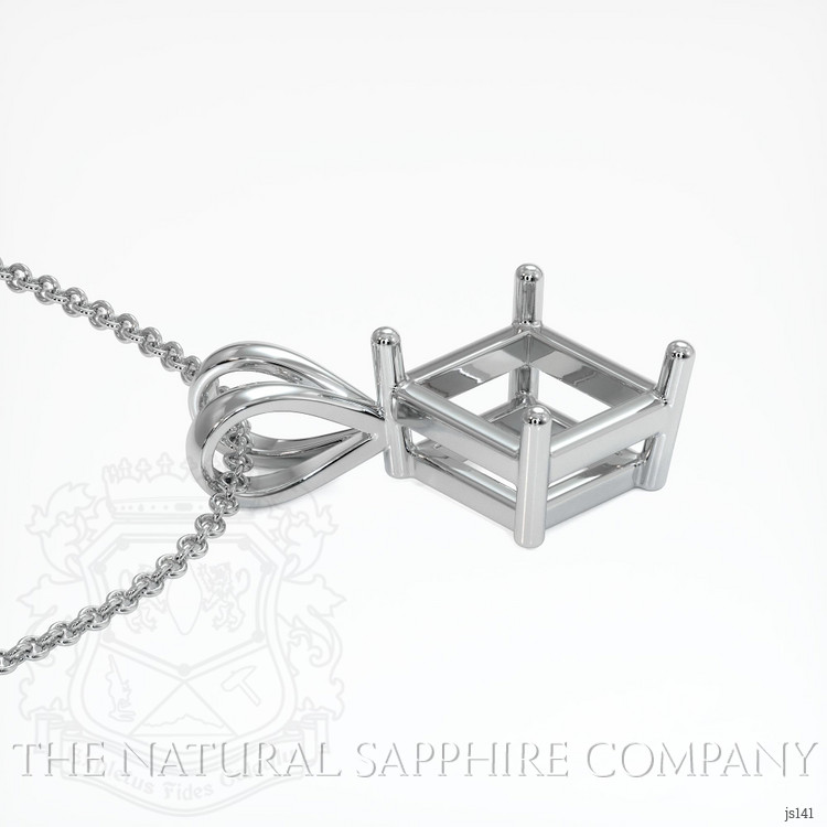 14K White Gold Solitaire Pendant Setting
