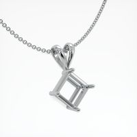 18K White Gold Solitaire Pendant Setting Image