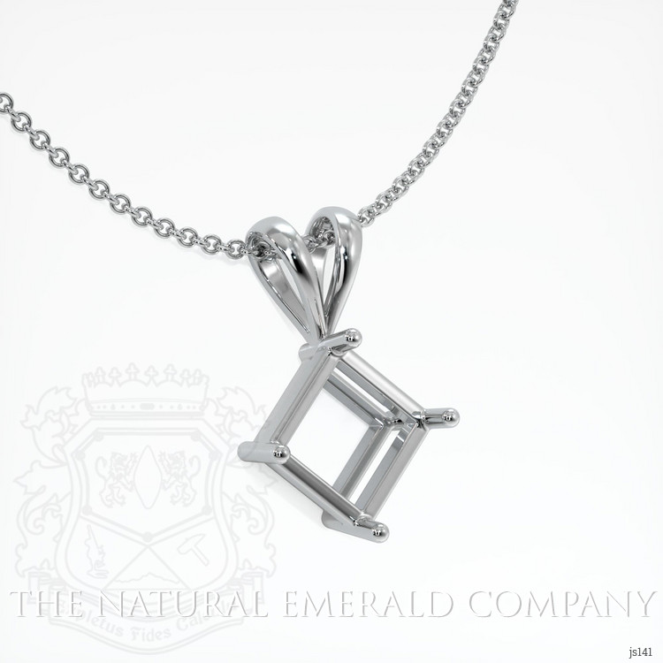 18K White Gold Solitaire Pendant Setting