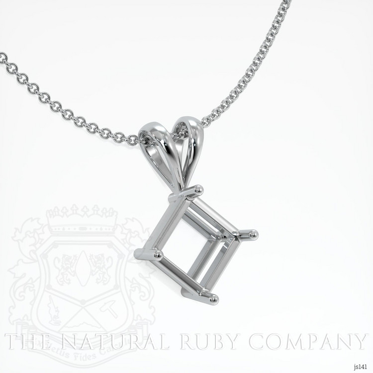 18K White Gold Solitaire Pendant Setting