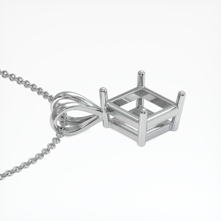 18K White Gold Solitaire Pendant Setting