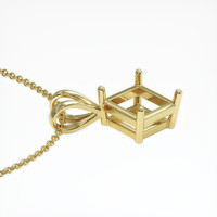 10K Yellow Gold Solitaire Pendant Setting Image