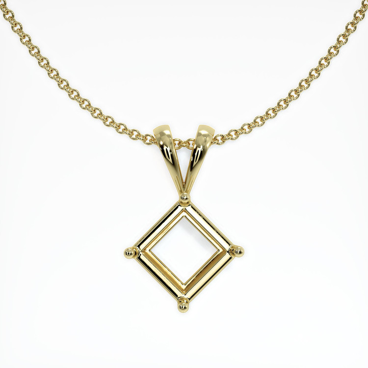 14K Yellow Gold Solitaire Pendant Setting