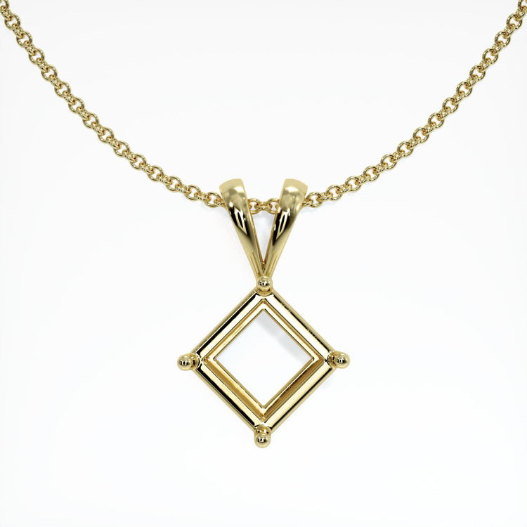 18K Yellow Gold Solitaire Pendant Setting