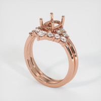 14K Rose Gold Accent Stones Ring Setting Video