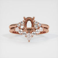 14K Rose Gold Accent Stones Ring Setting Image