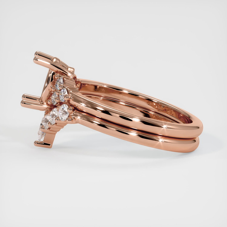 14K Rose Gold Accent Stones Ring Setting