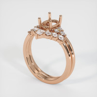 18K Rose Gold Accent Stones Ring Setting Video