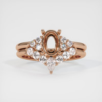 18K Rose Gold Accent Stones Ring Setting Image