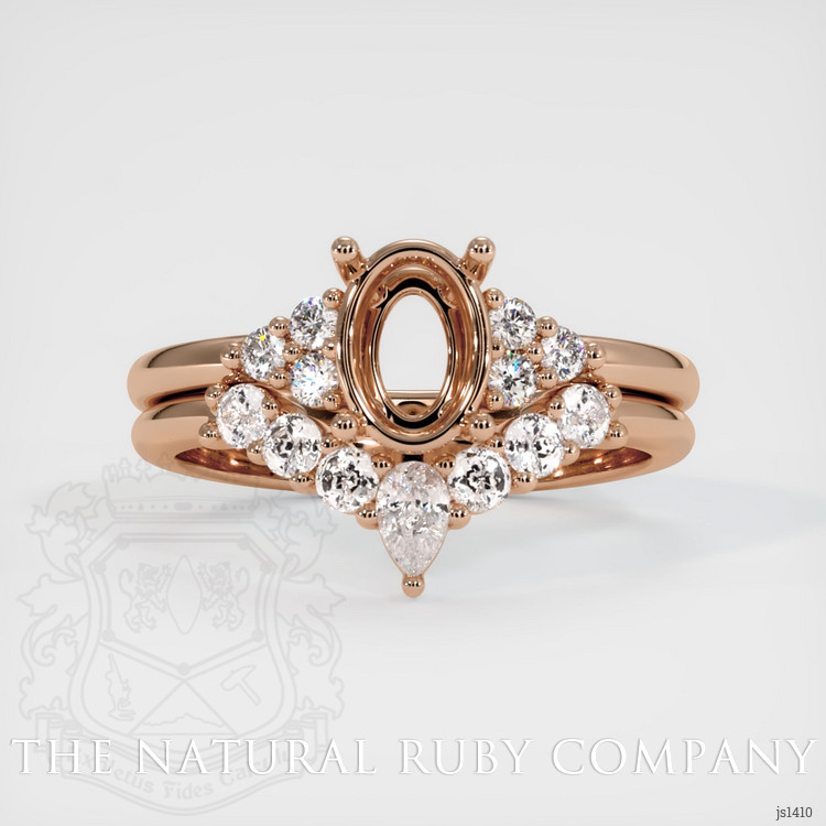 18K Rose Gold Accent Stones Ring Setting