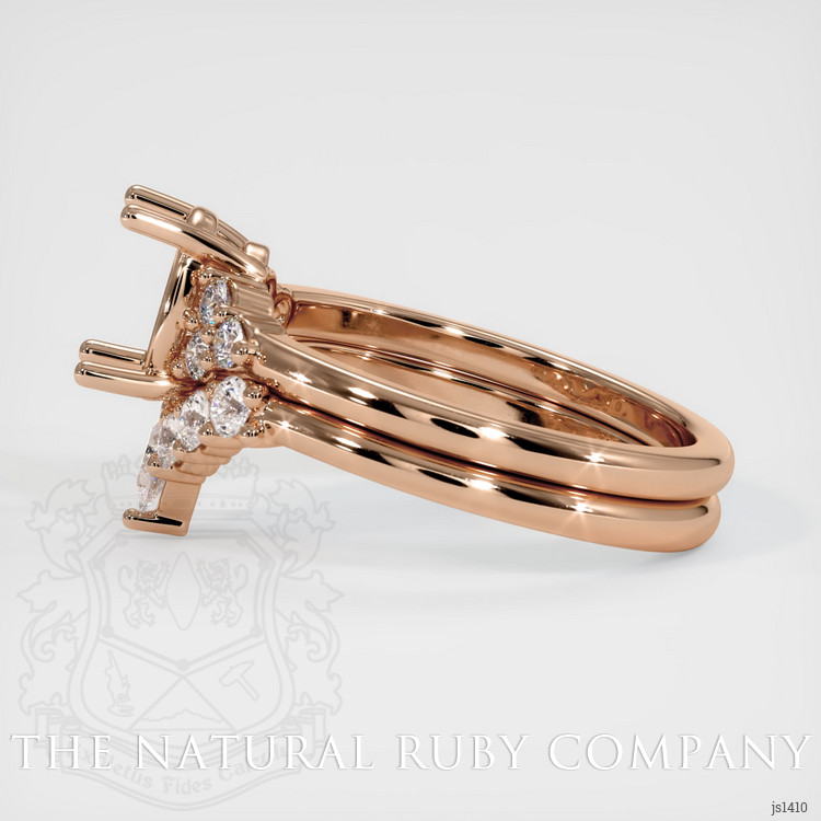 18K Rose Gold Accent Stones Ring Setting