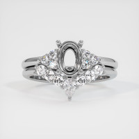 18K White Gold Accent Stones Ring Setting Image