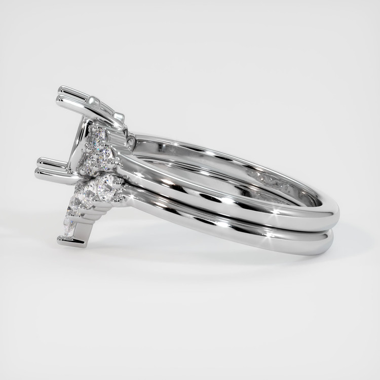 18K White Gold Accent Stones Ring Setting