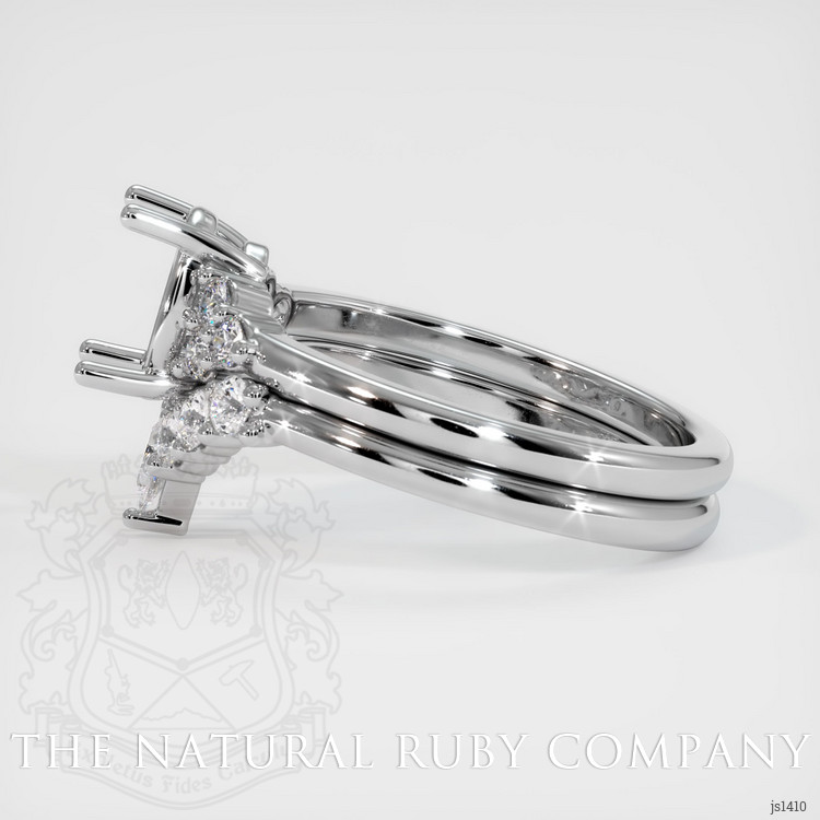 18K White Gold Accent Stones Ring Setting
