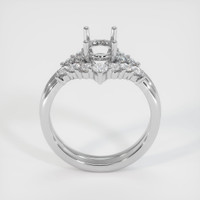 18K White Gold Accent Stones Ring Setting Image