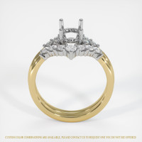 14K White & Yellow Accent Stones Ring Setting Image