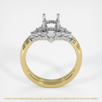 18K White & Yellow Accent Stones Ring Setting Image