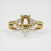 14K Yellow Gold Accent Stones Ring Setting Image
