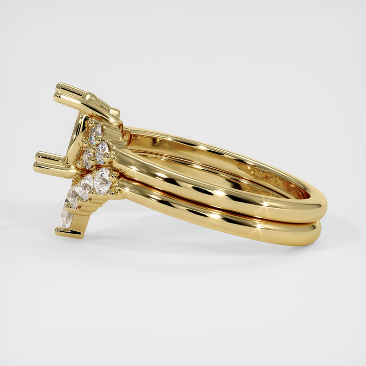 14K Yellow Gold Accent Stones Ring Setting