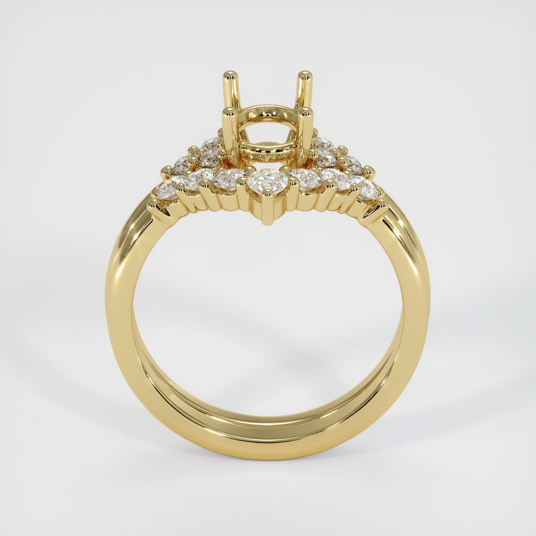 14K Yellow Gold Accent Stones Ring Setting